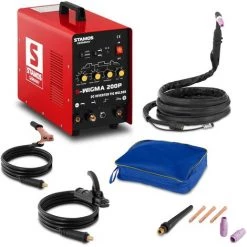 Stamos Welding Poste Souder Soudage Pulse Puls Tig Wig Mma Inverter Dc Hf 200A - Rouge -Soudure à l'arc Sales Store 13813828 5