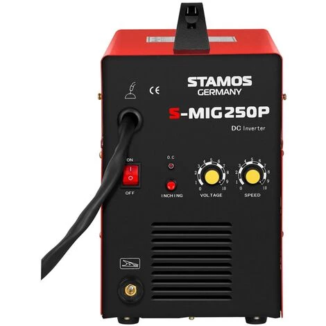 STAMOS Poste A Souder Mig Mag Soudage Soudure Semi-Auto A Fil Pro Semi-Automatique 250A - Rouge 3 STAMOS Poste A Souder Mig Mag Soudage Soudure Semi-Auto A Fil Pro Semi-Automatique 250A - Rouge – Image 3