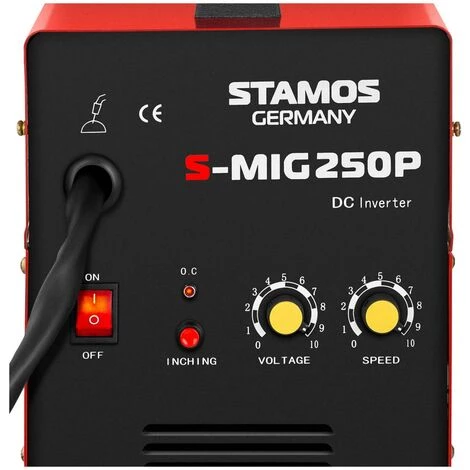 STAMOS Poste A Souder Mig Mag Soudage Soudure Semi-Auto A Fil Pro Semi-Automatique 250A - Rouge 5 STAMOS Poste A Souder Mig Mag Soudage Soudure Semi-Auto A Fil Pro Semi-Automatique 250A - Rouge – Image 5
