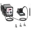 STAMOS Station De Soudage Dessoudage LED SMD CMS Kit Fer À Souder 60w + Air Chaud 650W - Noir