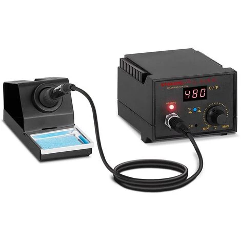 STAMOS Station De Soudage Numérique Avec Écran Et LED Support Pratique 65W 200 à 480°C - Blanc, Crème 1 STAMOS Station De Soudage Numérique Avec Écran Et LED Support Pratique 65W 200 à 480°C - Blanc, Crème