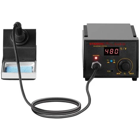 STAMOS Station De Soudage Numérique Avec Écran Et LED Support Pratique 65W 200 à 480°C - Blanc, Crème 4 STAMOS Station De Soudage Numérique Avec Écran Et LED Support Pratique 65W 200 à 480°C - Blanc, Crème – Image 4