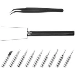 STAMOS Station De Soudage Dessoudage 2 Ecrans Led 200-480°C Buse À Air - Fer À Souder - Rouge 8 STAMOS Station De Soudage Dessoudage 2 Ecrans Led 200-480°C Buse À Air - Fer À Souder - Rouge -Soudure à l'arc Sales Store 13814217 4