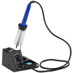 STAMOS Fer À Souder Avec Socle Et Éponge Sèche Structure Légère 200-500°C 35W/45W/60W - Bordeaux