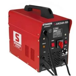 Stamos Poste À Souder MIG/MAG Soudure Mig Mag Mma Fcaw Gaz Inverter 155A 230V - Rouge, Argent -Soudure à l'arc Sales Store 13814364 3