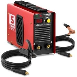 STAMOS Poste A Souder A L'Arc Mma Soudure Electrode Inverter Igbt Led 160 A Hot Start - Bleu, Argent