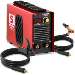 Stamos Poste À Souder À L'Arc Mma Soudure Electrode Inverter Igbt Led 200A - Argent