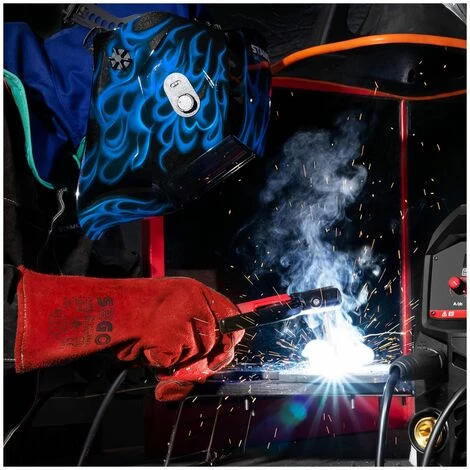 STAMOS Gants De Soudeur Gants De Travail Cuir Gants De Protection Type A / B Gr.10 / Xl - Argent, Rouge 2 STAMOS Gants De Soudeur Gants De Travail Cuir Gants De Protection Type A / B Gr.10 / Xl - Argent, Rouge – Image 2