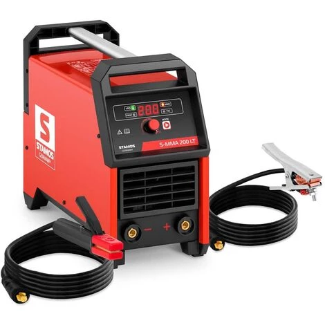 STAMOS Poste À Souder Soudeuse Tig Mma 10-200 A Amorçage Chaud/Contact Milieu Humide - Argent 1 STAMOS Poste À Souder Soudeuse Tig Mma 10-200 A Amorçage Chaud/Contact Milieu Humide - Argent