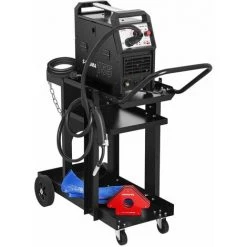 STAMOS Chariot Poste à Souder Professionnel -3 Compartiments Chariot D'Atelier Support - Blanc, Noir