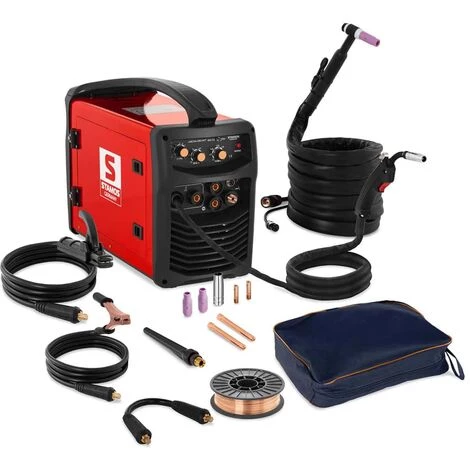 STAMOS Poste À Souder À L'Arc Gaz Inverter IGBT Fil 5kg MIG/MAG MMA TIG FCAW 250A 230V - Argent 1 STAMOS Poste À Souder À L'Arc Gaz Inverter IGBT Fil 5kg MIG/MAG MMA TIG FCAW 250A 230V - Argent