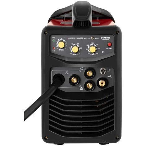 STAMOS Poste À Souder À L'Arc Gaz Inverter IGBT Fil 5kg MIG/MAG MMA TIG FCAW 250A 230V - Argent 3 STAMOS Poste À Souder À L'Arc Gaz Inverter IGBT Fil 5kg MIG/MAG MMA TIG FCAW 250A 230V - Argent – Image 3