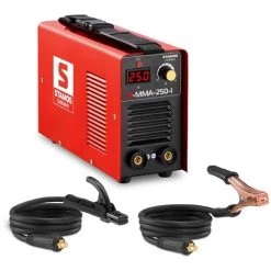 STAMOS Poste À Souder À L'Arc MMA Inverter IGBT Soudage Soudure Portable Hot Start 250A - Jaune, Noir