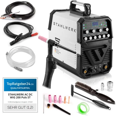 STAHLWERK AC/DC TIG 200 Puls ST, Nombreux Paramètres De Soudage Réglables, ALU & Tôle Mince Adaptée, Garantie 7 Ans 2 STAHLWERK AC/DC TIG 200 Puls ST, Nombreux Paramètres De Soudage Réglables, ALU & Tôle Mince Adaptée, Garantie 7 Ans – Image 2