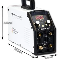 STAHLWERK CT550 ST- équipement Complet - Soudeuse Compacte TIG / MMA Avec Coupeur Plasma Jusqu'à 12 Mm, 200 Ampères TIG/MMA + 50 Ampères CUT, 7 Ans De Garantie -Soudure à l'arc Sales Store 23625662 3