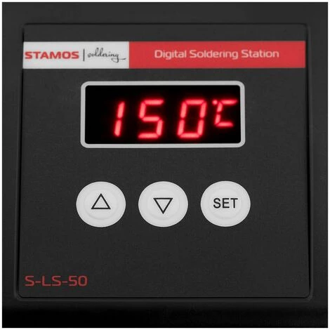 STAMOS Station De Soudage Dessoudage LED Numérique ESD Fer À Souder Support Éponge 100W - Noir, Blanc 2 STAMOS Station De Soudage Dessoudage LED Numérique ESD Fer À Souder Support Éponge 100W - Noir, Blanc – Image 2