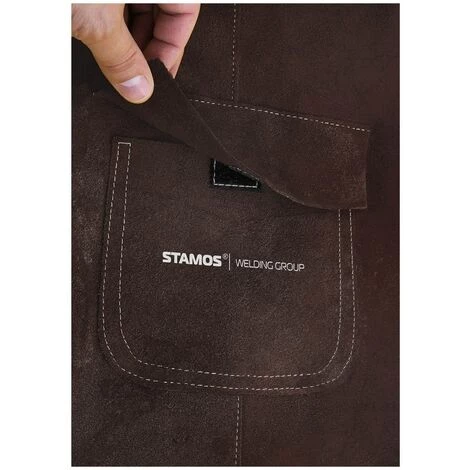STAMOS Tablier Soudeur Soudure Soudage Vêtements Protection Sécurité Cuir De Vache XL - Marron 2 STAMOS Tablier Soudeur Soudure Soudage Vêtements Protection Sécurité Cuir De Vache XL - Marron – Image 2