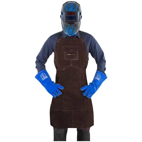 STAMOS Tablier Soudeur Soudure Soudage Vêtements Protection Sécurité Cuir De Vache XL - Marron 5 STAMOS Tablier Soudeur Soudure Soudage Vêtements Protection Sécurité Cuir De Vache XL - Marron – Image 5