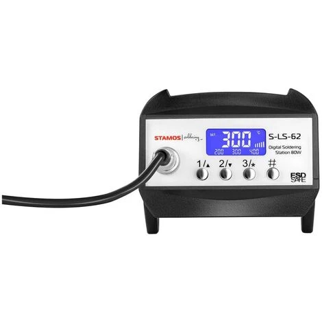 STAMOS Station De Soudage Numérique Avec Écran Et LCD Support Pratique 80W 150 à 450°C - Gris 2 STAMOS Station De Soudage Numérique Avec Écran Et LCD Support Pratique 80W 150 à 450°C - Gris – Image 2