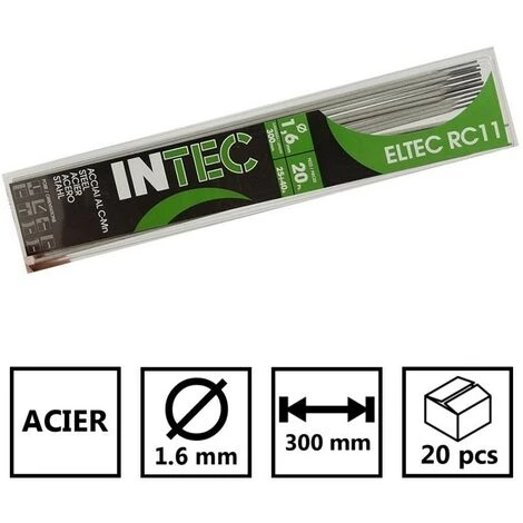 INE Electrodes Rutile 1.6x300mm Baguette Enrobée Soudure à L'arc Acier Blister 20 Pièces 2 INE Electrodes Rutile 1.6x300mm Baguette Enrobée Soudure à L'arc Acier Blister 20 Pièces – Image 2