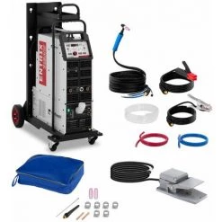 HELLOSHOP26 Poste À Souder Aluminium Alu TIG MMA E-Hand ENTRIX 315AW (400 V, 315 A, Amorçage HF, Prof. Max. 10 Mm, Hot Start, Arc Force, Anti-Stick, Circuit Refroidissement Eau, Avec Pédale, Sans Fiche) - Or