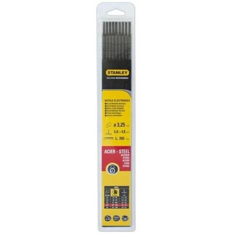 Stanley 460732 Electrode Acier Diamètre 3,25 Mm 9 Pièces 2 Stanley 460732 Electrode Acier Diamètre 3,25 Mm 9 Pièces – Image 2