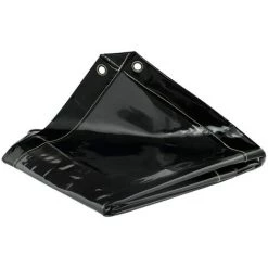 STAMOS Rideau De Soudure Avec Cadre Bâche Ignifuge En Vinyle Rideau Protection 1,7x1,7m - Noir -Soudure à l'arc Sales Store 33471669 4