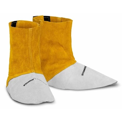 Guêtres De Soudure Soudeur ÉPI Jambières Taille Unique Stamos Cuir Croute Bovin - Argent 1 Guêtres De Soudure Soudeur ÉPI Jambières Taille Unique Stamos Cuir Croute Bovin - Argent