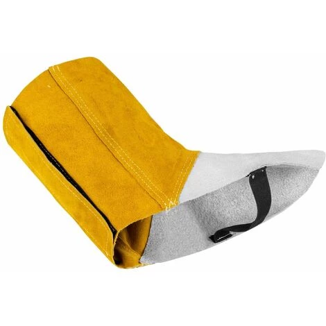 Guêtres De Soudure Soudeur ÉPI Jambières Taille Unique Stamos Cuir Croute Bovin - Argent 2 Guêtres De Soudure Soudeur ÉPI Jambières Taille Unique Stamos Cuir Croute Bovin - Argent – Image 2