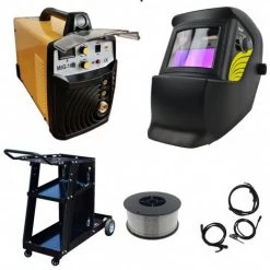Poste à Souder 2en1 MIG/MAG/MMA IGBT/inverter 160A + Cagoule 101+ Bobine 0,8 +chariot De Transport Silex®