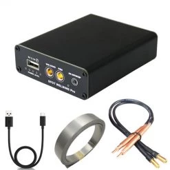 ASUPERMALL Diy Mini Spot Soudeur 5 Engrenages Portable Portable Reglable Machine De Soudage A La Machine A Accusation Rapide Batterie De Lithium Avec Stylo De Soudage Sur Place Cable De Charge En Nickel, Noir