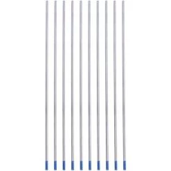 ALMI 10 Pièces électrodes De Tungstène De Soudage, Pointe Bleue D'électrode Lanthane 1.0/1.6/2.4mm, Tige D'électrode De Tungstène De Soudage De Qualité Supérieure Lanthane à 2%(2,4 X 175 Mm) -Soudure à l'arc Sales Store 45860726 5