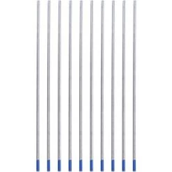 ALMI 10 Pièces électrodes De Tungstène De Soudage. Pointe Bleue D'électrode Lanthane 1.0/1.6/2.4mm. Tige D'électrode De Tungstène De Soudage De Qualité Supérieure Lanthane à 2%(2.4 X 150 Mm) -Soudure à l'arc Sales Store 45861341 3