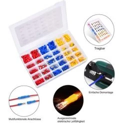 GUAZHUNIFR Cosses Electriques ， Fiches Et Embases Plates Connecteurs à Sertir Assortiment Connecteurs électriques Connecteurs Bout à Bout Kits De Bornes De Connexion Jeu De Gaines Thermorétractables Guazhuni 480 Pièces -Soudure à l'arc Sales Store 46561033 3