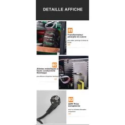 BLACKPINE - Poste à Souder - Inverter - MMA 300 - Ø 1.6 à 3.2 Mm - 230V - Livré Avec 1.2m Cables De Masse Et 1.8m Porte Électrodes -Soudure à l'arc Sales Store 48201725 3