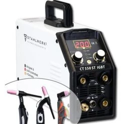 STAHLWERK CT550 ST - Soudeuse Compacte TIG / MMA Avec Coupeuse Plasma Jusqu'à 12 Mm, TIG / MMA 200 A + Coupe 50 A, Garantie* 7 Ans 7 STAHLWERK CT550 ST - Soudeuse Compacte TIG / MMA Avec Coupeuse Plasma Jusqu'à 12 Mm, TIG / MMA 200 A + Coupe 50 A, Garantie* 7 Ans -Soudure à l'arc Sales Store 51198588 3