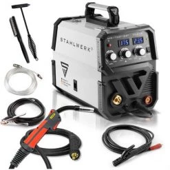 STAHLWERK MIG MAG 175 ST IGBT - MIG MAG Machine à Souder Au Gaz Inerte Avec 175 A, Fil Fourré FLUX, Avec Soudage Manuel MMA, Garantie De 7 Ans