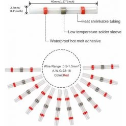 Cosses Electriques Souder Gaine Terminaux Thermorétractables Cuivre Electrique, Fil Câble Connecteur Macaron -Soudure à l'arc Sales Store 53106877 3