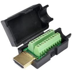 Connecteur HDMI Mâle Avec Plaque De Soudage Adaptateur De Prise Vers Bloc Bornier Connecteur De Soudure Sans Rupture Avec Coque En Plastique Macaron -Soudure à l'arc Sales Store 53106883 3