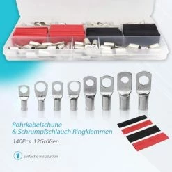 Cosses De Câble En Cuivre étamé, Cosses De Câble, Connecteurs à Sertir, 140 Pièces Cosses à Anneau Pour Gaine Thermorétractable Macaron 7 Cosses De Câble En Cuivre étamé, Cosses De Câble, Connecteurs à Sertir, 140 Pièces Cosses à Anneau Pour Gaine Thermorétractable Macaron -Soudure à l'arc Sales Store 53106891 3