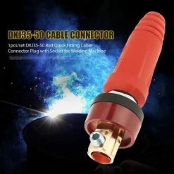 Connecteur De Câble De Soudage DKJ35-50 Connecteur De Câble à Raccord Rapide Rouge Avec Prise Pour Machine à Souder Macaron -Soudure à l'arc Sales Store 53106901 5