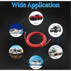 Cosse De Câble 50cm M8 Accessoires De Réparation De Câble De Fil De Terre De Batterie De Fil De Cuivre Rouge Et Noir Macaron -Soudure à l'arc Sales Store 53106903 5