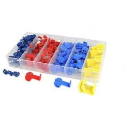 Cosse Electrique Connecteur Rapide, Connecteur Dérivation Auto-Dénudants Rapide Verrouillage Connecteurs Macaron