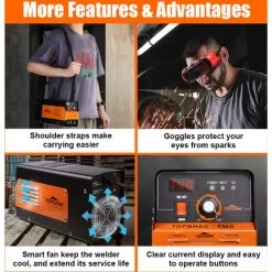 JMAX TOPSHAK TS-EM2 Poste à Souder Inverter Station De Soudage TIG Soudage à électrodes Machine à Souder 7 JMAX TOPSHAK TS-EM2 Poste à Souder Inverter Station De Soudage TIG Soudage à électrodes Machine à Souder -Soudure à l'arc Sales Store 53551316 3