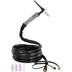 STAMOS Torche TIG Pack De Tuyaux TIG Soudage TIG Prise À 2 Broches 4 M 8 L/min - Argent