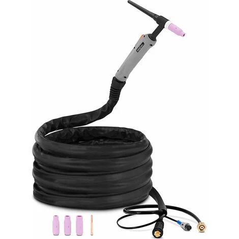 STAMOS Torche TIG Pack De Tuyaux TIG Soudage TIG Prise À 2 Broches 8 M 8 L/min - Marron 1 STAMOS Torche TIG Pack De Tuyaux TIG Soudage TIG Prise À 2 Broches 8 M 8 L/min - Marron