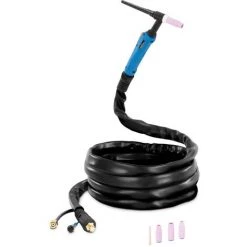 STAMOS Torche TIG Pack De Tuyaux TIG Soudage TIG Prise À 2 Broches 8 L/min 180 W CC 4 M - Noir
