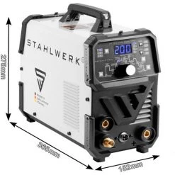 STAHLWERK DC TIG 200 Puls Pro - Poste De Soudage TIG Professionnel Numérique Avec Fonction MMA Et Pulsée, Adapté Aux Tôles Fines, 7 Ans De Garantie -Soudure à l'arc Sales Store 57125097 4
