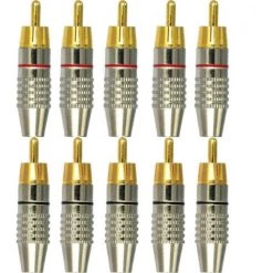 IRISFR Lilaris 8Pcs RCA Connecteur Male,Connecteurs Audio Vidéo RCA,RCA Terminal Connecteur Audio,RCA Connecteur à Sans Soudure,Connecteurs RCA Plug Jack