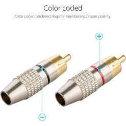 IRISFR Lilaris 8Pcs RCA Connecteur Male,Connecteurs Audio Vidéo RCA,RCA Terminal Connecteur Audio,RCA Connecteur à Sans Soudure,Connecteurs RCA Plug Jack -Soudure à l'arc Sales Store 58807729 4